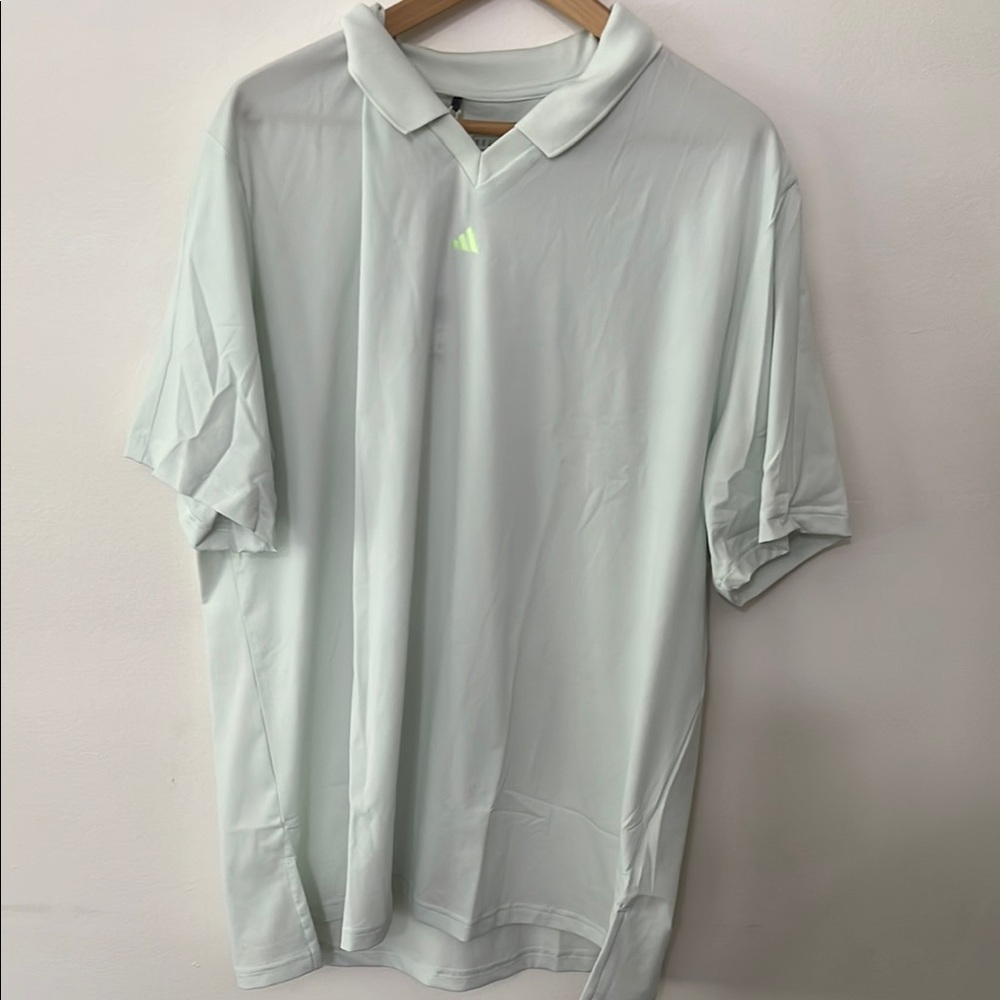 NWT XL Adidas Men's Golf Twistknit Pique Shirt – Crystal Jade